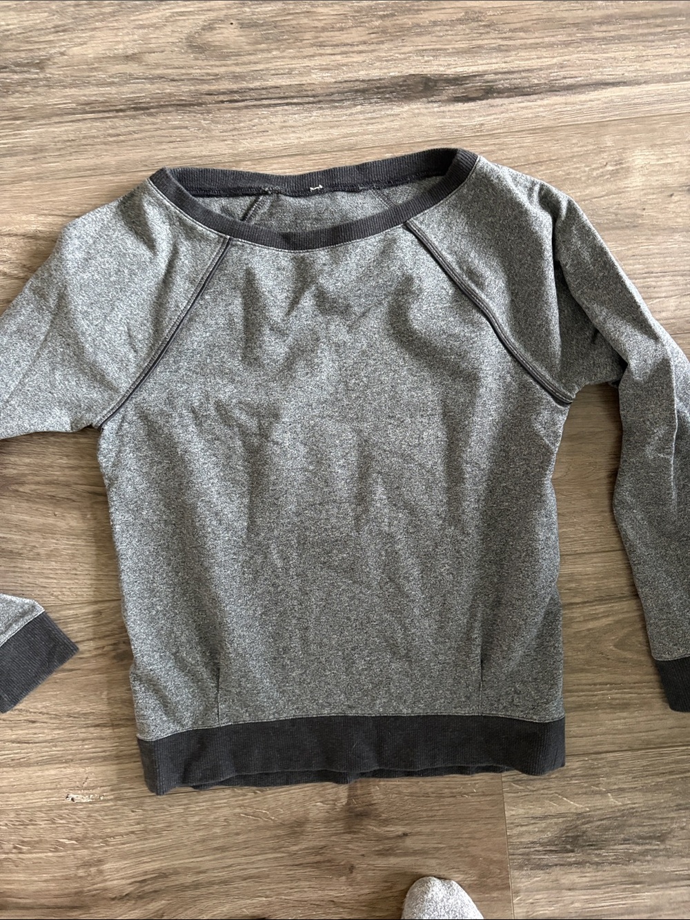 lululemon athletica Dark Gray Heather Scoop-Neck Sweatshirt